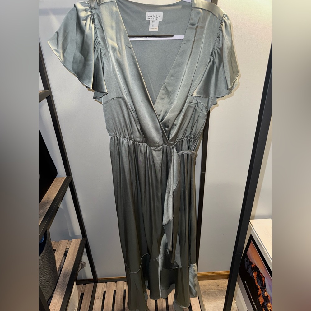 Nicole Miller Wrap Midi Dress
